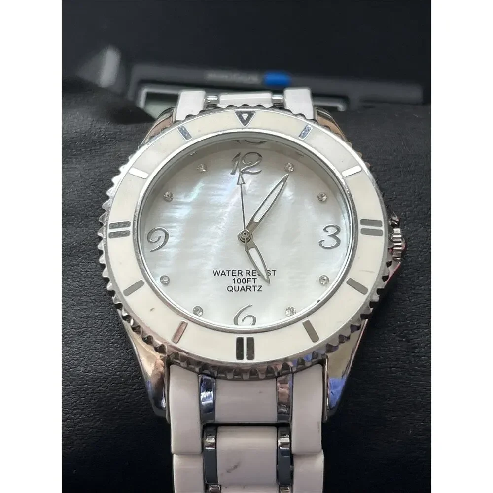 MOP Dial White Bezel And Band Women’s Quartz Watch